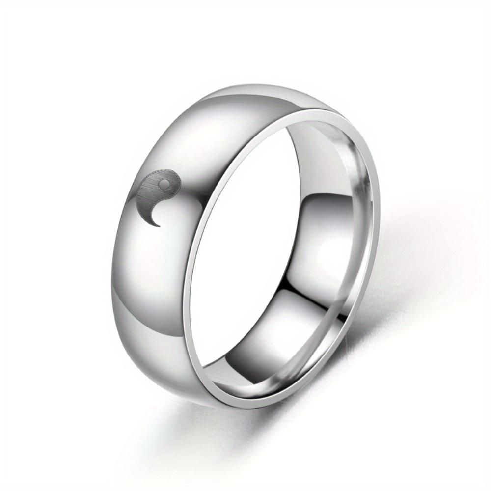 1Pc Fashionable, Versatile and Simple Titanium Steel Ring, Suitable for Accessories for Men and Women
