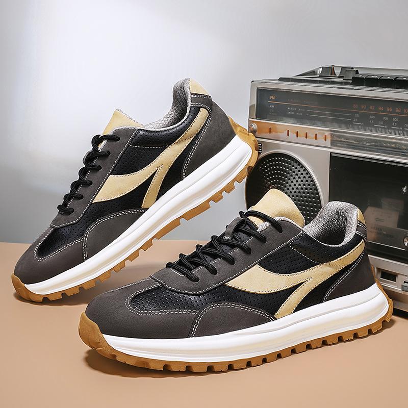 Men's Casual Sports Shoes Fall New Male Comfortable Walking Shoes Mesh Upper Breathable Men's Outdoor Footwear Lace-Up Men Flats