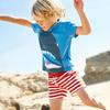 Summer New Arrivals Boys' T-Shirt Round Neck Children's Short-Sleeved T-Shirt Knitted Cotton Shark Print Children's Sweatshirt