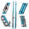 Closed Hole C Flute 16 Keys Cupronickel Nickel plated Wind Instrument with Carry Case Flute Stand Gloves Cleaning Cloth