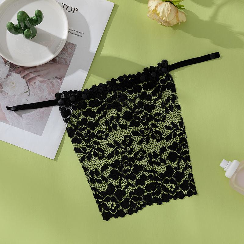 

Бесшовный кружевной бюстгальтер без бретелек для женщин, блокирующий грудь, препятствующий ее обнажению One Size чёрный