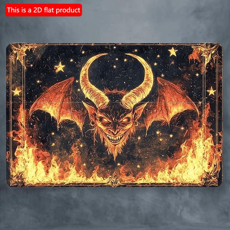 2d Flat 30*20cm, Fire Dragon Design Wooden Sign, Wall Mounted Decorative Art, Artistic Style, for Home, Kitchen, Garden, Bedroom, Bar Decor.