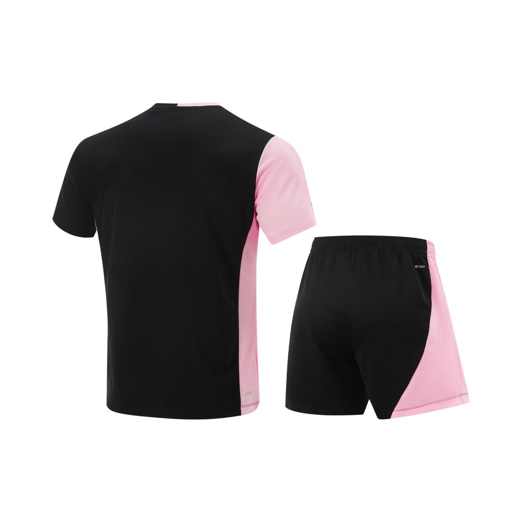 Li Ning Table Tennis Series Color Block Comfortable Breathable Casual Sports Suit Men Suit Black AATV021-3
