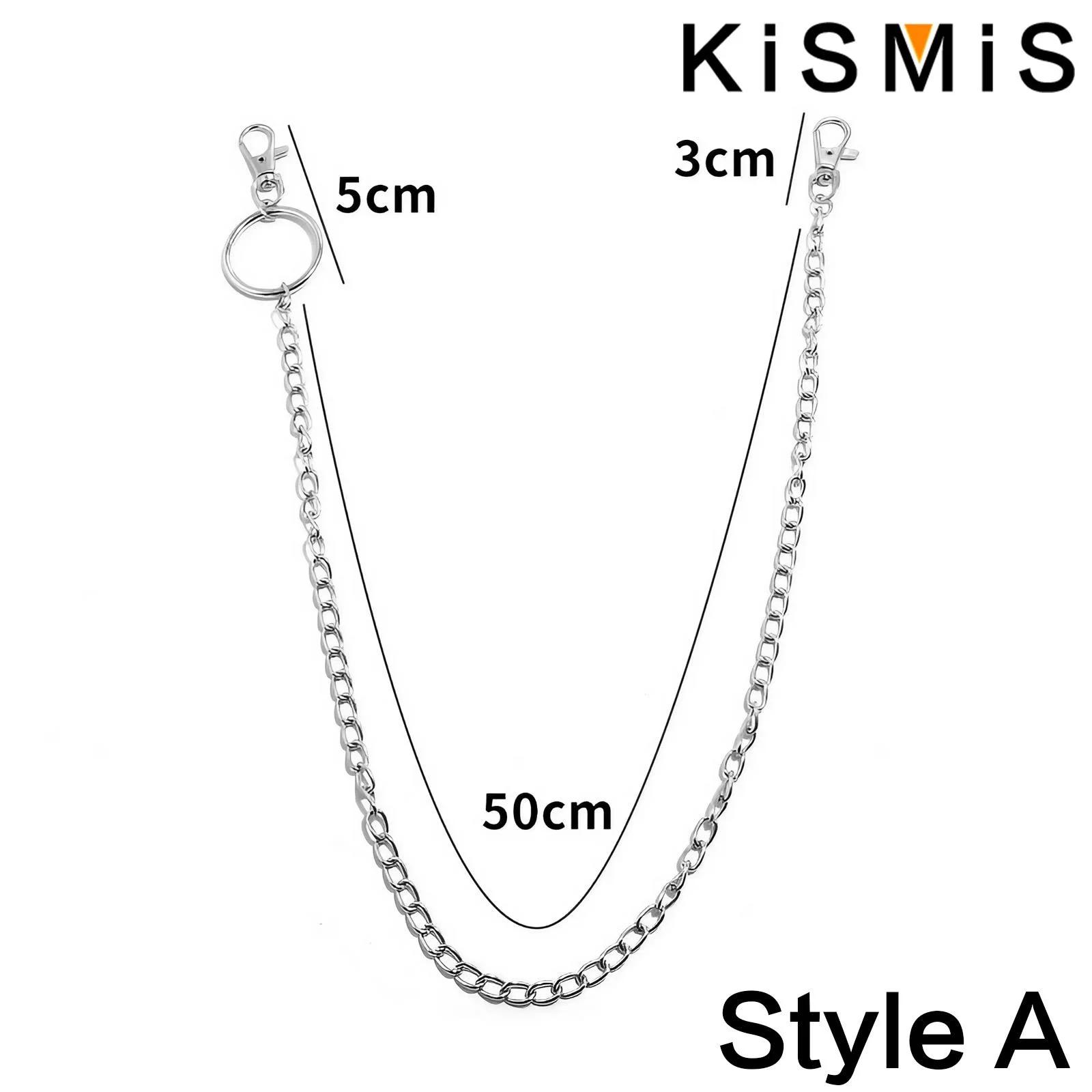 

1PC Punk Style Multi Layer Keychain Trousers Pants Chain for Men Hip Hop Jewelry Belt Chains Trendy Accessories