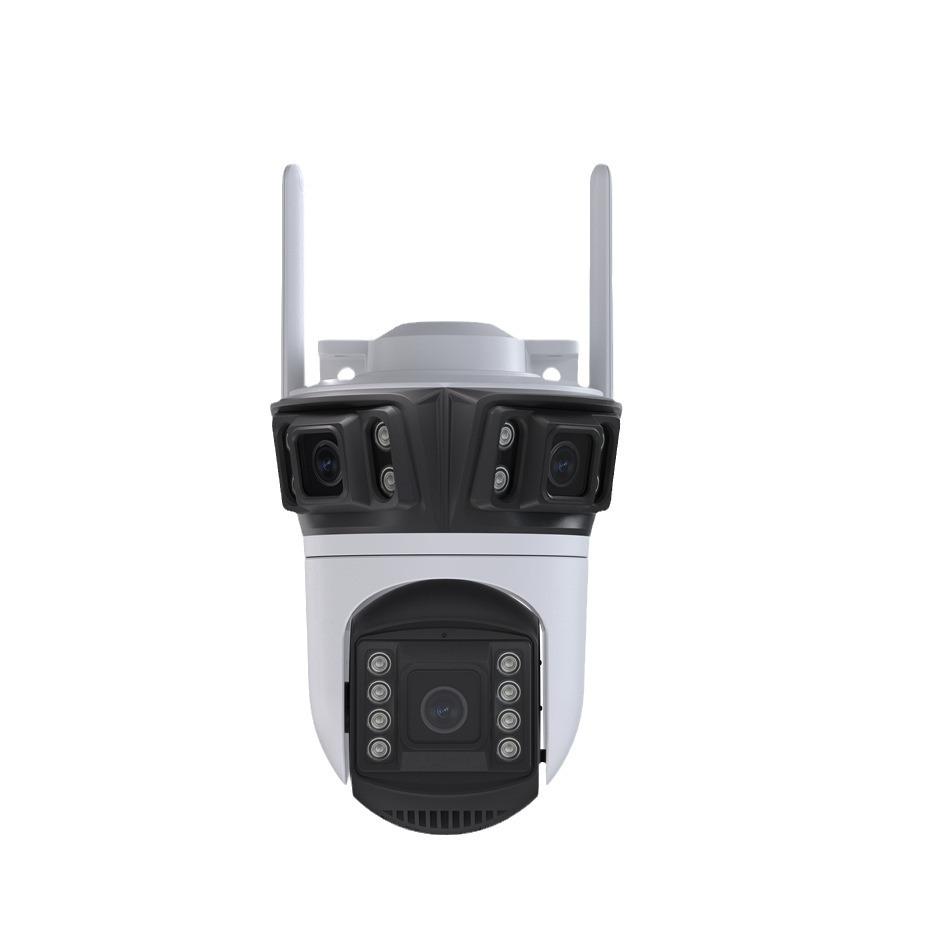 iCSee 360° HD Wireless Tri-Eye Camera: Indoor/Outdoor, Full-Color, Waterproof, and Remote-Controlled.