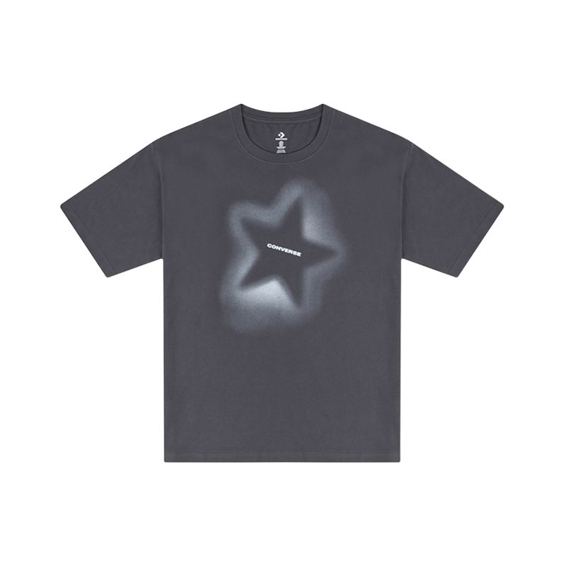 Converse T Shirts Men s Gray Crew Neck Moderate MCJ647-GDA M