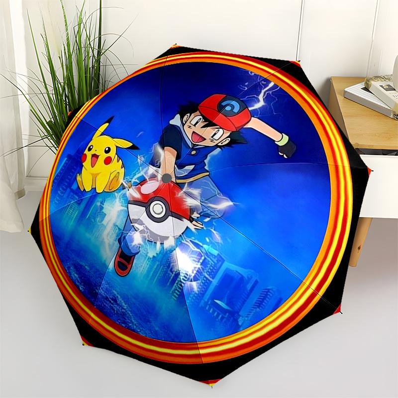 

1pc Pokemon Pikachu Adventure Umbrella with Plastic Handle,Suitable for All Seasons Home Travel Outdoor UmbrellaFP058