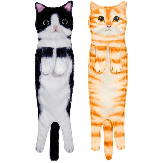 ALALAL Lustiges Katzen-Handtuch – Super Saugfähig & Weich Für Yoga, Fitness, Spa & Reise (70x40 Cm)