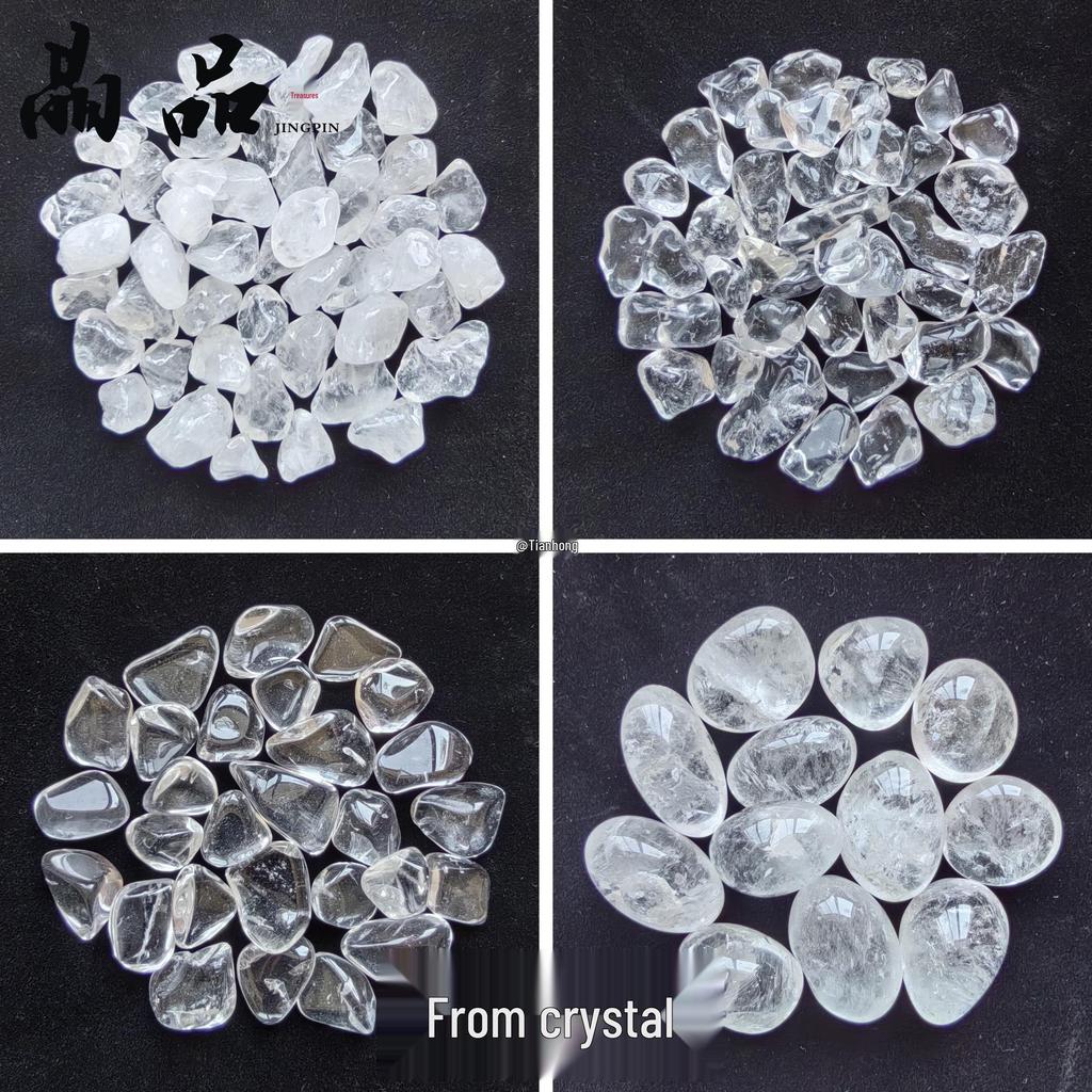 White Transparent Crystal Pebbles for Landscaping, Fish Tanks, Buddha Offerings, and Flower Pots