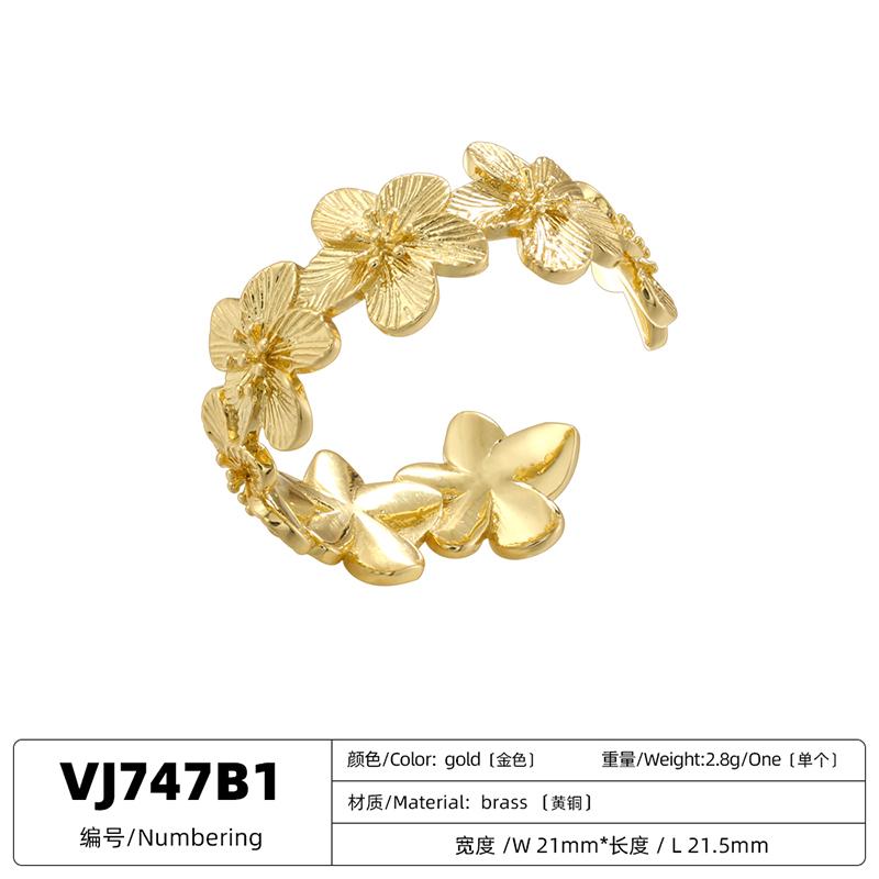 ZHUKOU Golden Plated Spring And Autumn Ring Collection Exquisite Simple Ladies Jewellery:VJ746-VJ752