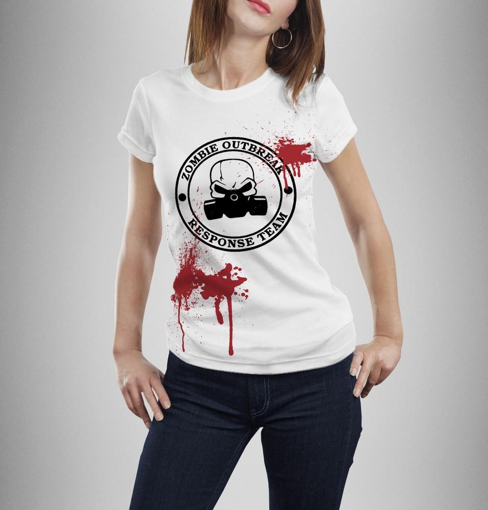 

футболка команда реагирования на зомби Череп Хэллоуин Маскарадная футболка Смешная футболка S