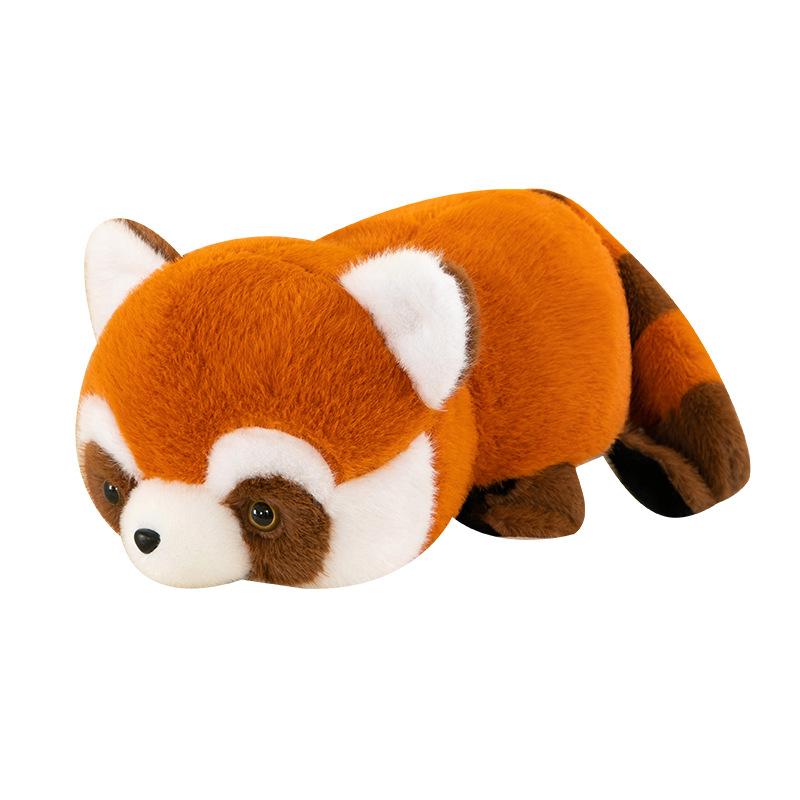 Red Panda Tummy Doll Flips and Turns To Simulate Giant Panda Doll Girl Sleeping Pillow Raccoon Plush Toy