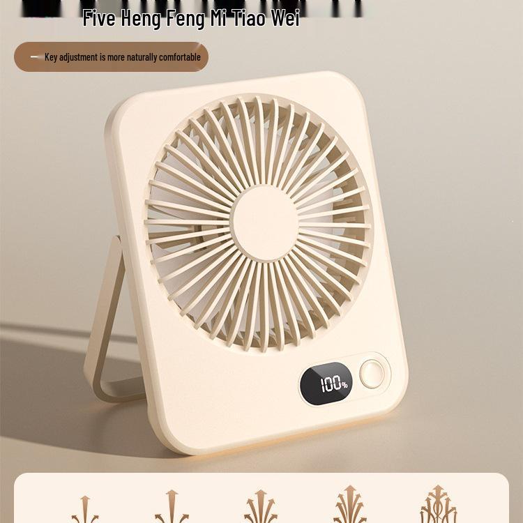 Ultra Quiet USB Rechargeable Mini Desk Fan for Office, Dorm, or Bedroom