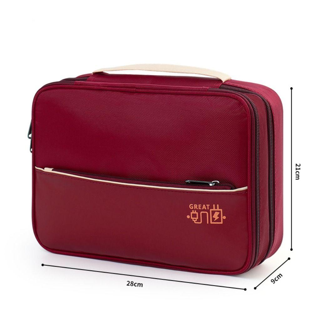 Portable Data Cable Storage Bag Waterproof Electronic Organizer Box Digital Storage Pouch