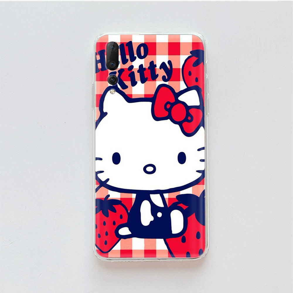 Transparent Case for Samsung A04 A14 A23 M33 M53 Realme 10 9 C35 C55 VIVO X80 Infinix Hot 30 Note 11 Tecno Spark 8P Pro L-28 Cute Hello Kitty