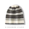 New Women's Knitted Hat Casual Color Blocked Cable Knitted Outdoor Warm and Thickened Ear Protection Cap
