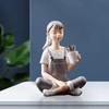 Decorative Girl Figurine Statue, Maiden Ornament Sculpture Resin Modern, Creative Crafts for Table