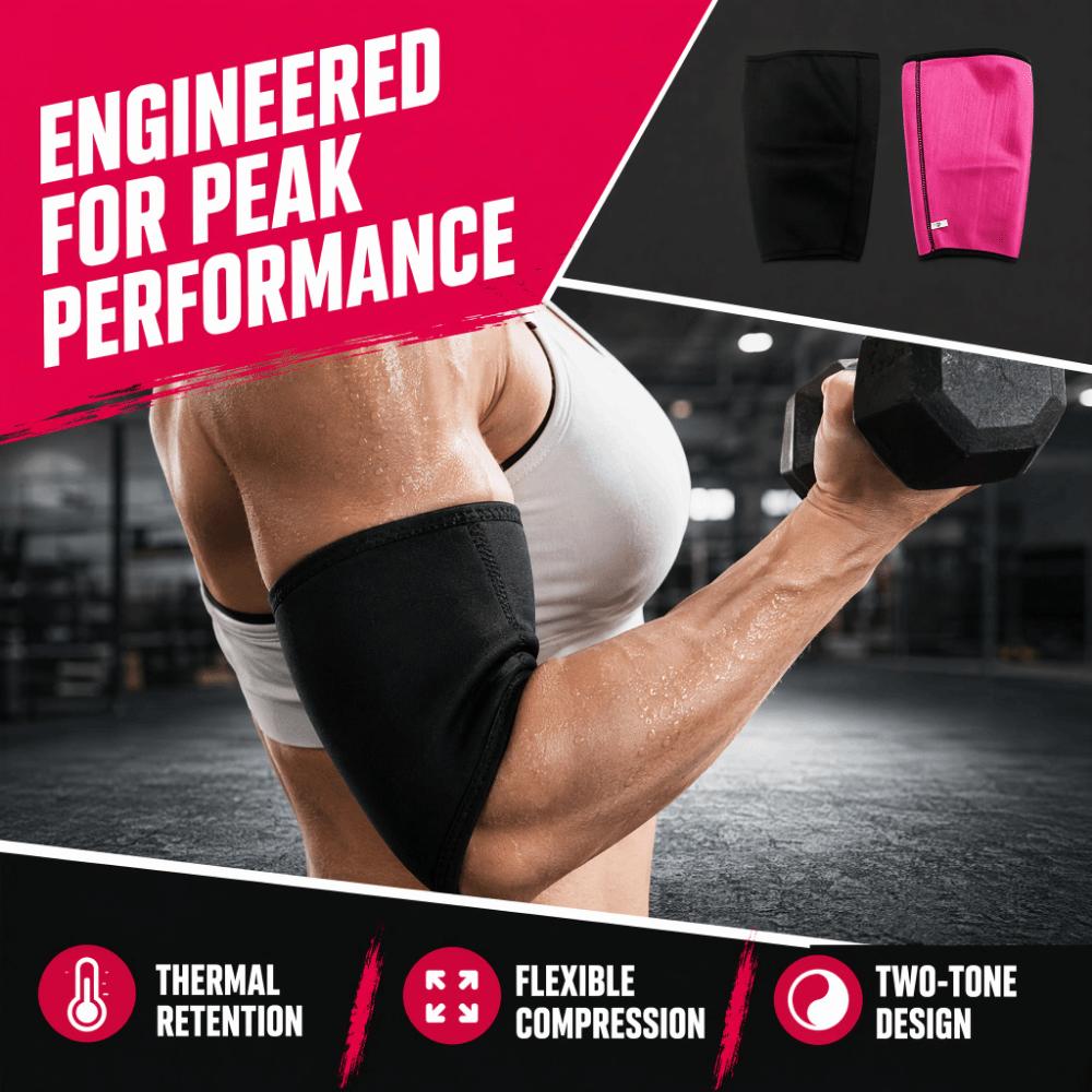 2pcs Sweat Enhancing Arm Trimmer Bands Fat Burning Compression Arm Bands Fitness Training