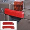 Interior Door Handle Decor Cover Trim For Ford F150 2015+2Door Red Carbon Fiber