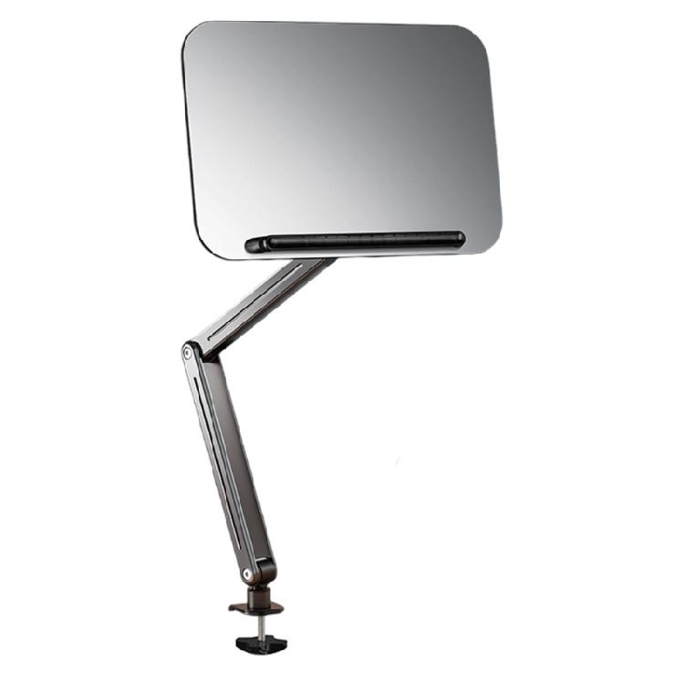 

Foldable Reading Stand with Damped Hinges Smooth Operation Aluminum Frame Desk Clamp Mount Secure Stands