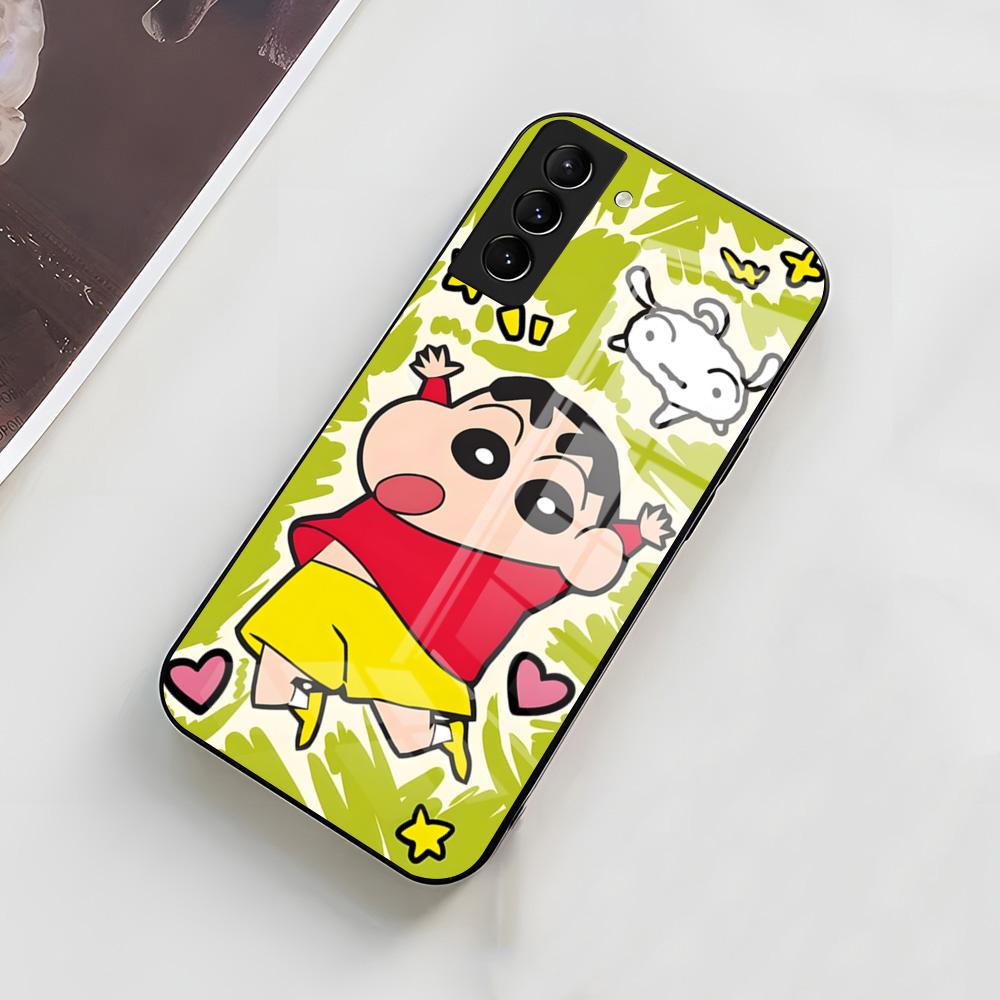 C-Crayon S-ShinChan Phone Case For Samsung A56 A36 A26 A16 A15 A25 A35 A55 A14 A34 A24 A54 Glass Case