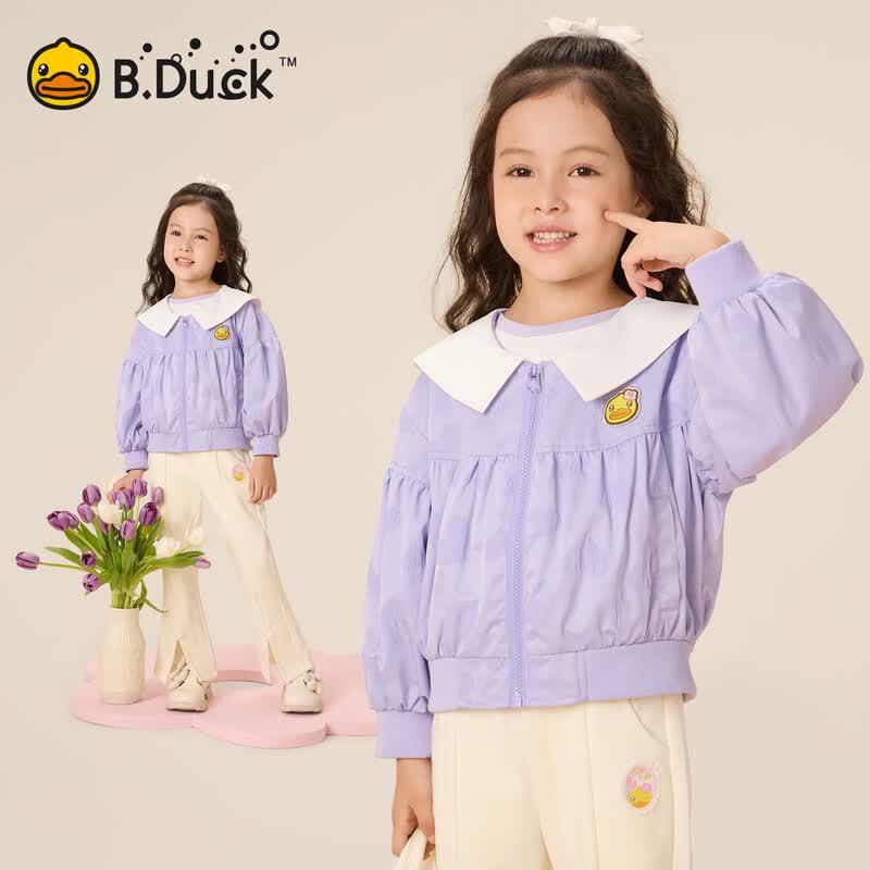 B.Duck Girls' Lapel Jacket