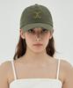 Bajal Va Curved Logo Nylon Ball Cap Khaki