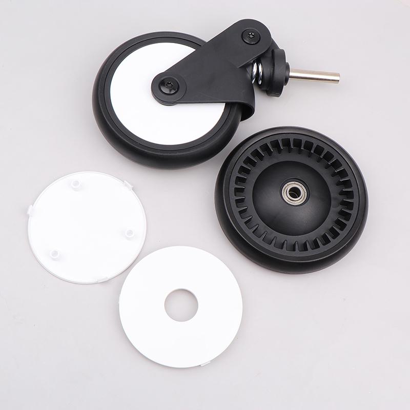 Stroller Replacement Rubber Wheels Front And Rear Wheel Stroller Accessories Compatible With Stroller