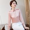 Treaman Elegant Satin Long-Sleeve Blouse KY673