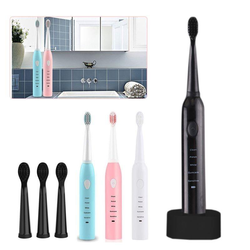 Ultrasonic Sonic Electric Toothbrush With Food-grade Dupont Brushes And Usb Charging