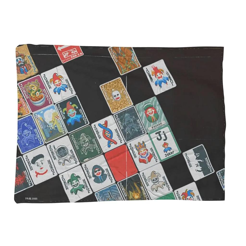 Balatro Playing Card Jocker Lusty Joker Blanket Soft Flannel Throw Blanket Bedding for Bed Living Room Picnic Travel Home Sofa