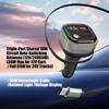 High Power Car Charger PD65W Retractable USB C Cable with 18W USB A /Type C Port Voltages Display Intelligent Protections