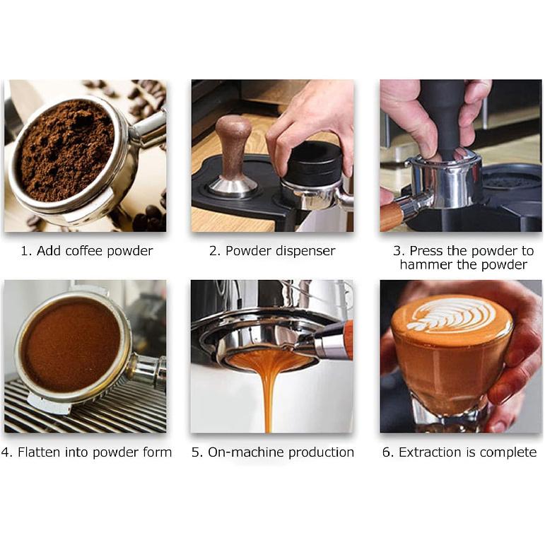 Coffee Bottomless Handle Coffee Portafilter Removable Coffee Filter Basket 3 Ears Coffee Distributor Reusable Coffee Filter Holder for ECP3420 685