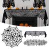 Halloween Style Horror Black Lace Table Cloth Elegant Dinning Tabletop Decoration For Home Hotel Shop