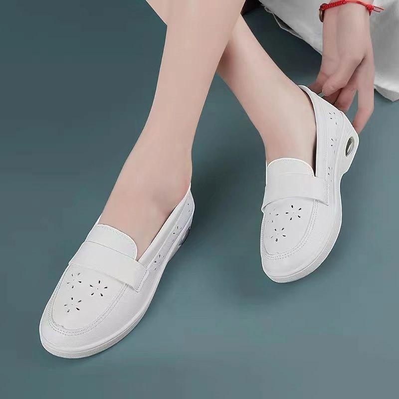 Air cushion shock absorption nurse shoes women's single shoes spring and summer healthcare workers professional shoes soft sole not tired feet breath