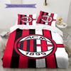 AC Milan logo  Pattern Bedding Quilt Set Quilt Cover Pillowcase Home Decoration Birthday Gift (1 * duvet cover + 2 * pillowcase, without core)