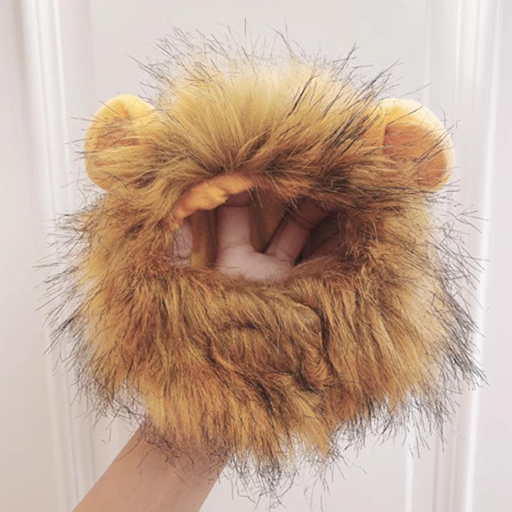 Lion Mane Wig for Cat,Dog and Cat Costume,Funny Pet Hairpiece Cat Costumes Headgear for Halloween Christmas Parties Photo Shoots