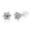 Minimalist Luxury Moissanite Stud Earrings Women Six-Prong Setting Sterling Wedding Fashion Jewelry