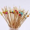 100pcs Versatile Bamboo Food Picks Disposable Fruit Sticks Decorative Dessert Sticks  Wedding Party