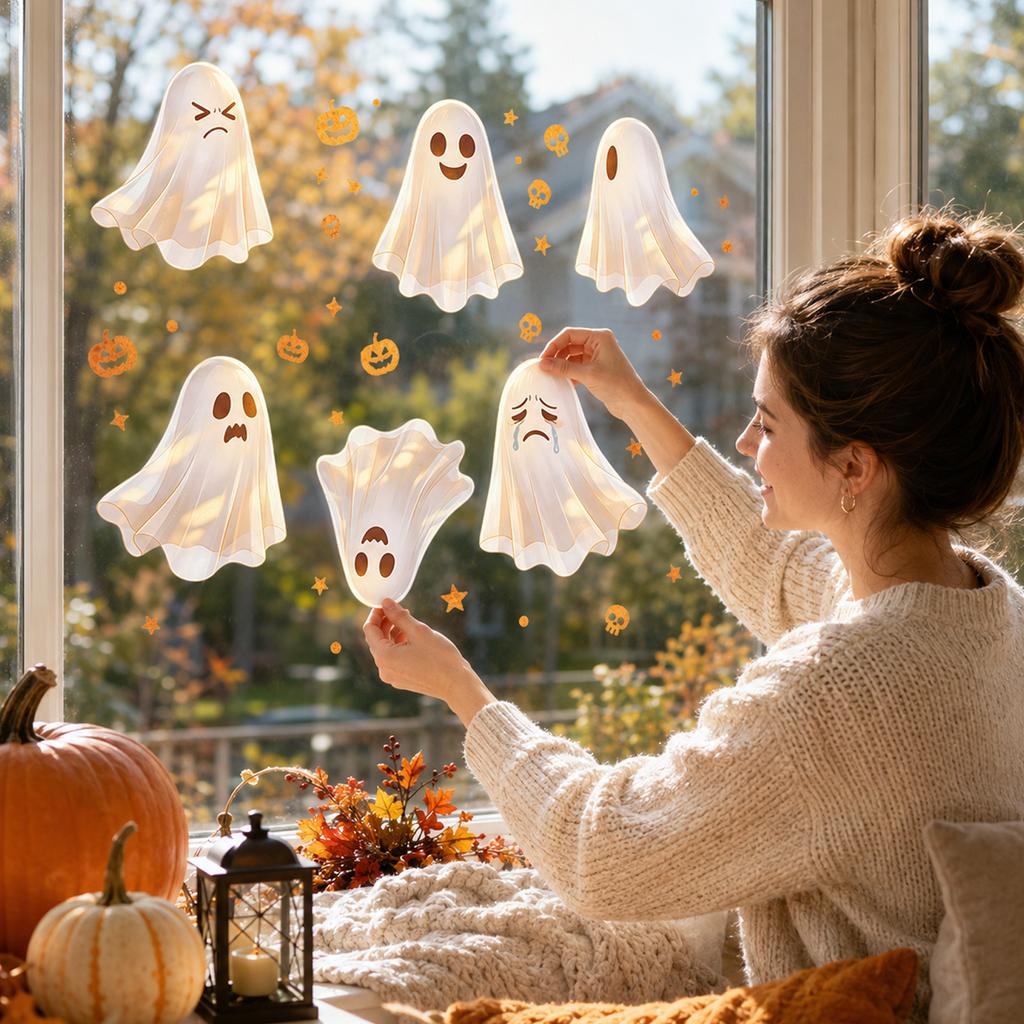 Halloween Cute Window Stickers, Stickers, Decorative Window Stickers