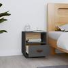 VidaXL Bedside Table Grey 40x34x45 Cm Solid Pine Wood818299