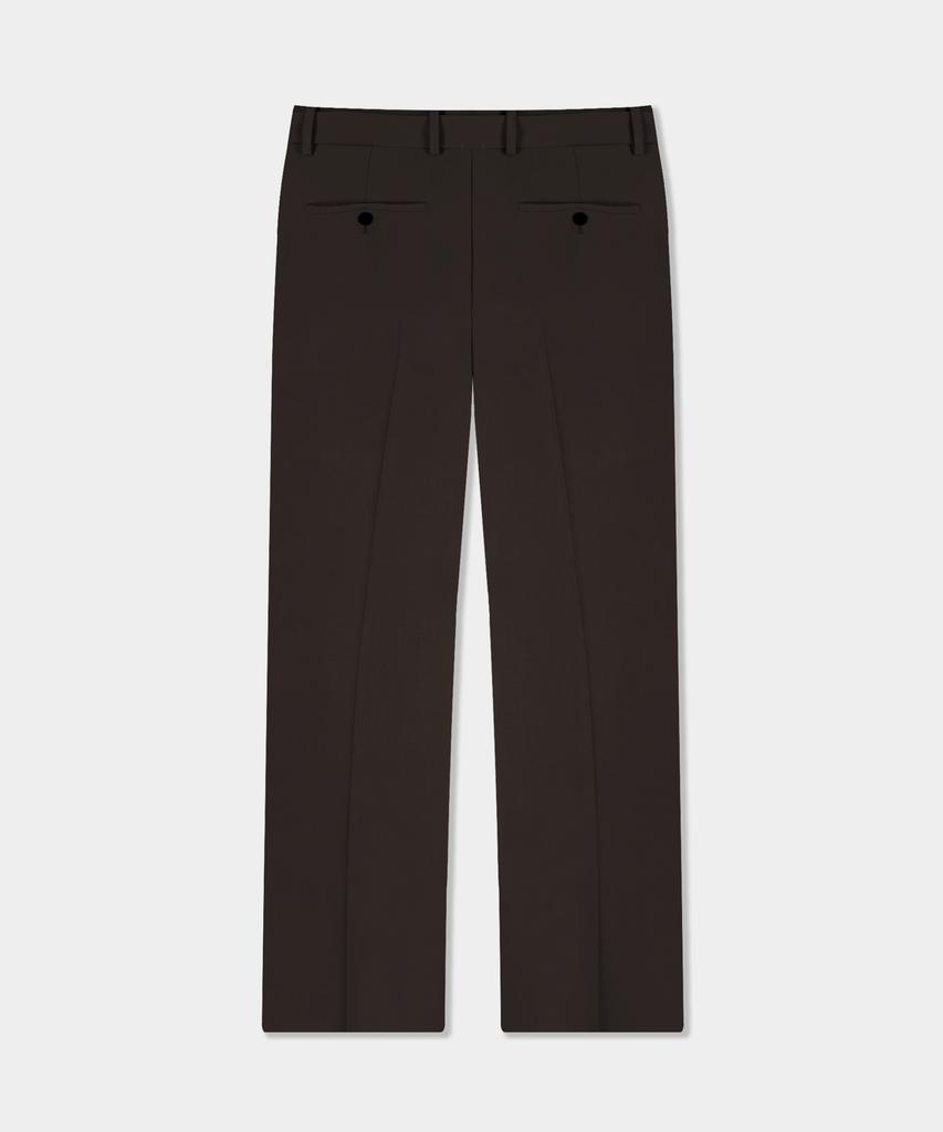 BIRBANTE Belted Double-Pleated Slacks - Brown