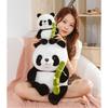 Cute And Cuddly Sitting Panda Plush Toy With Bamboo Perfect For Kids And Animal Lovers