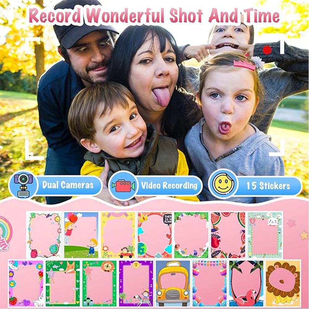 Kids Phone Camera Toys Girls Boys Unicorn Smart Toddler Phone Toys 1080P HD Selfie Camera Record Lift Chirstmas Birthday Gifts