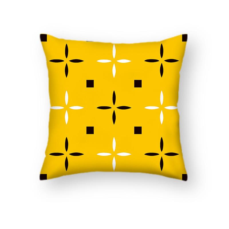 Nordic Ins Style Geometric Cartoon Animal Pillowcase Office Car Cushion Sofa Decoration Pillowcase