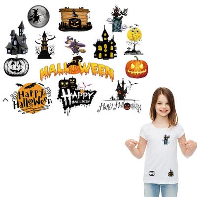 Happy Halloween Patches For Clothes Heat Press Appliqued Hoodies Parches Ropa Diy Clothes Stickers Iron On Transfer Hiphop