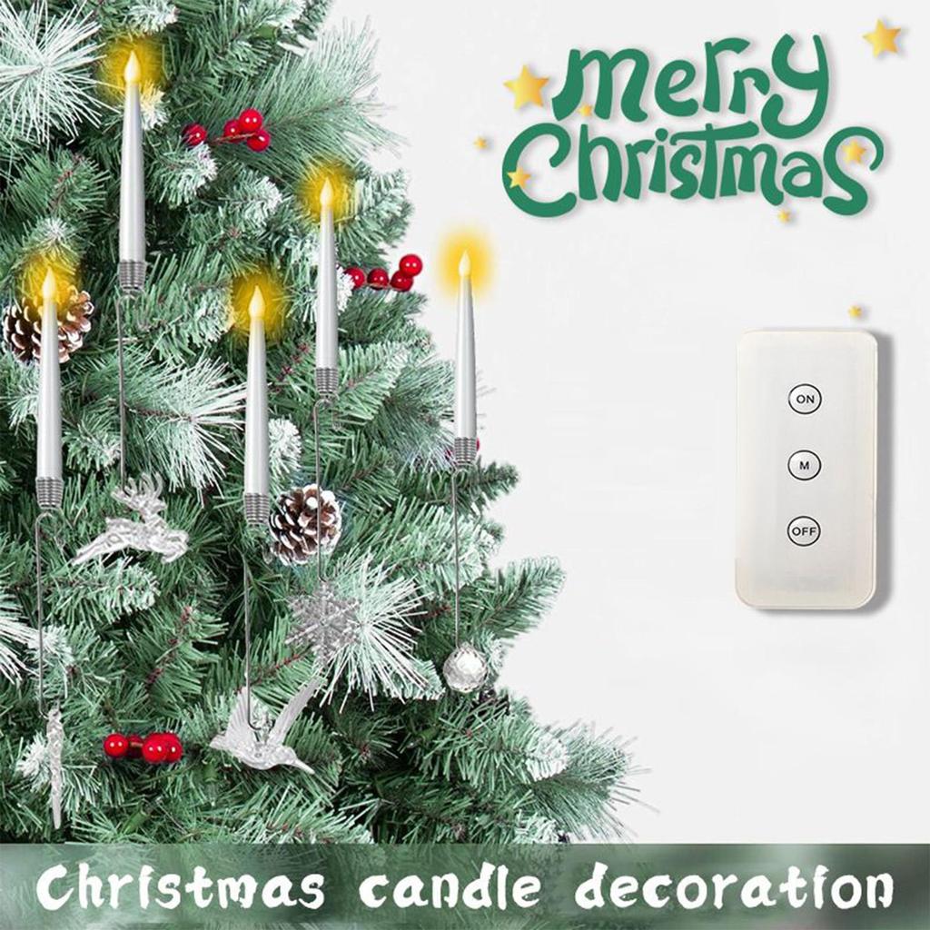Christmas Tree Candles Flameless LED Candles Decorative Lights 6 Pieces Christmas Decorations With Remote For Indoor Outdoor