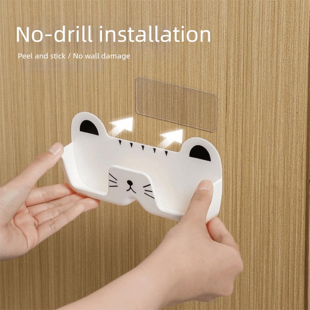 Seamless Wall Mounted Eyeglass Frame Easy To Install Glasses Holder Cat Glasses Frame  Office