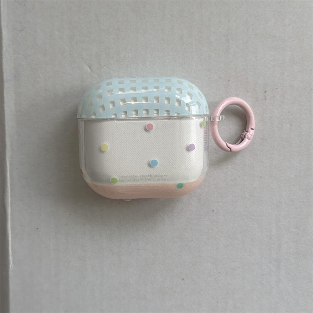 Spring girl color polka dot apple earphone cover for AirPods 1 /1 generation simple creative shell PRO1/PRO1