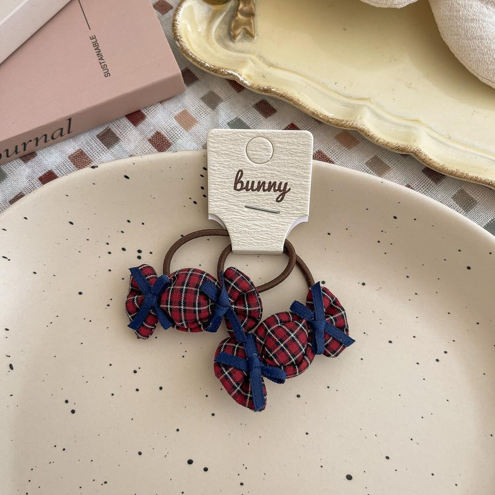 2pcs/set Children Candy Hairpins Fabric Plaid Girls Hair Clips Cute Barrettes Bangs Side Clip Hairclip Hair Headwear Accessories